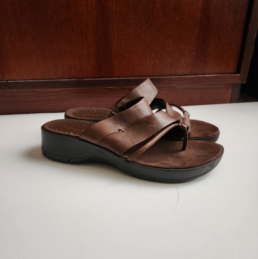 Brown Leather Sandals Size 7